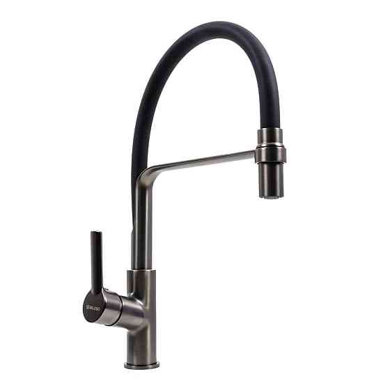 Кухонний змішувач VALESO BQ566 гнучкий PVD чорний Коломыя