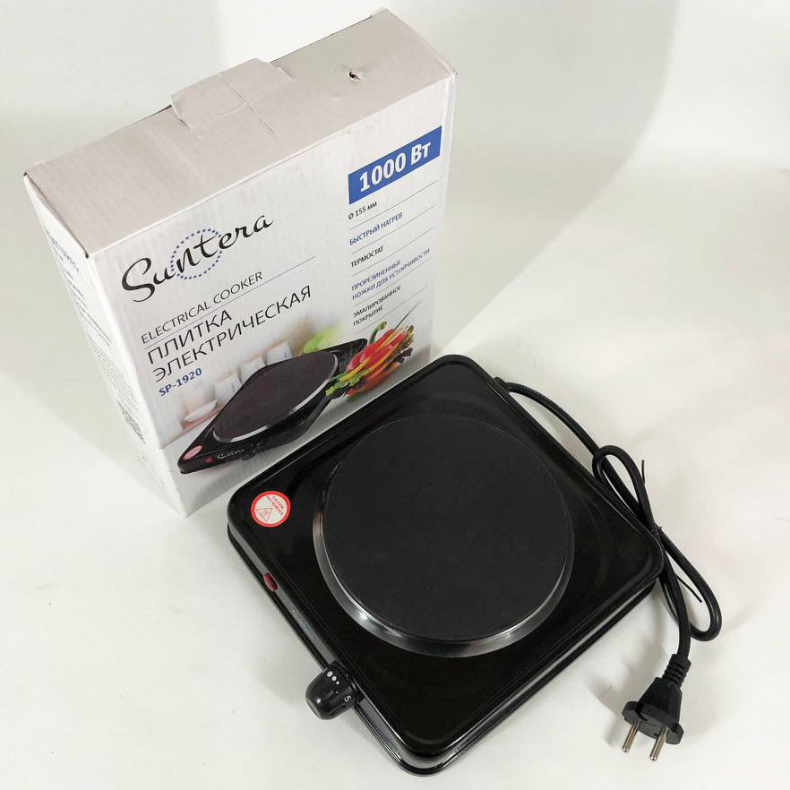 Настільні плити для кухні Suntera SP-1920 1000 w, Надійна кухонна плита, Міні електрична плита RW-90 Івано-Франківськ - фото 1