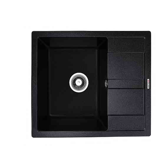 VALESO Гранітна мийка для кухні VALESO ARIA 5851 матова Чорний металік Киев