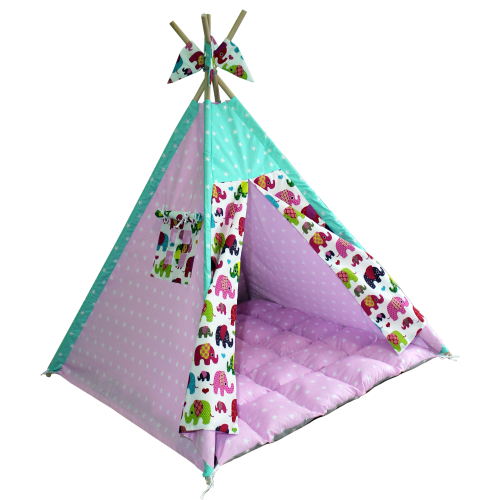 Вигвам Хатка комплект Индия Розовый с мятным Киев - изображение 2