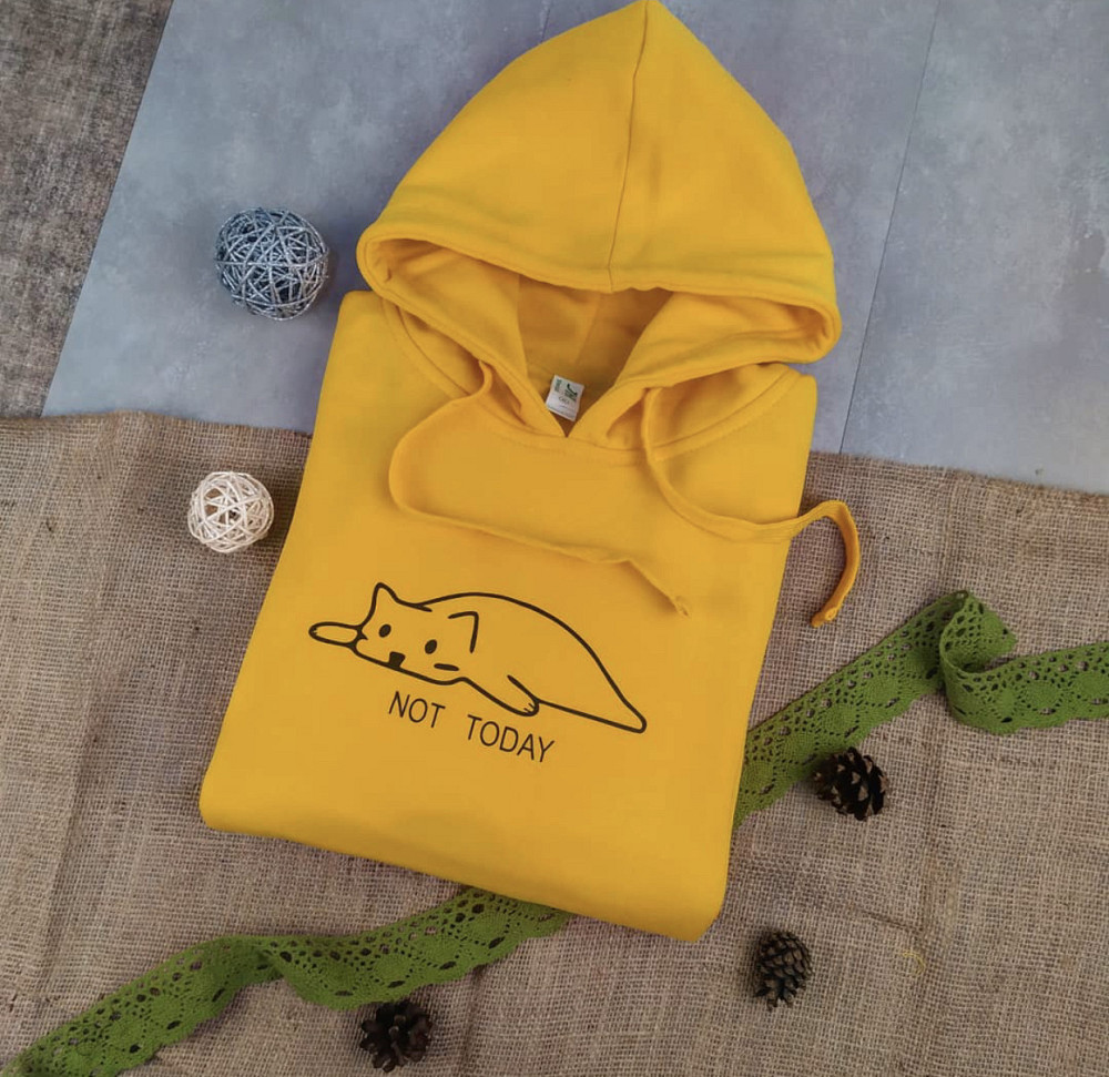 Толстовка/худі унісекс з написом "NOT TODAY". Чернівці - фото 1