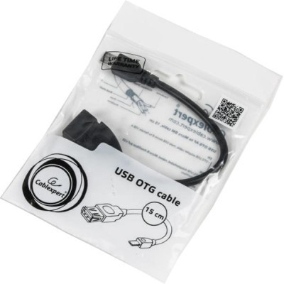 Дата кабель OTG USB 2.0 AF to Micro 5P 0.15m Cablexpert (A-OTG-AFBM-03) Вінниця - фото 2