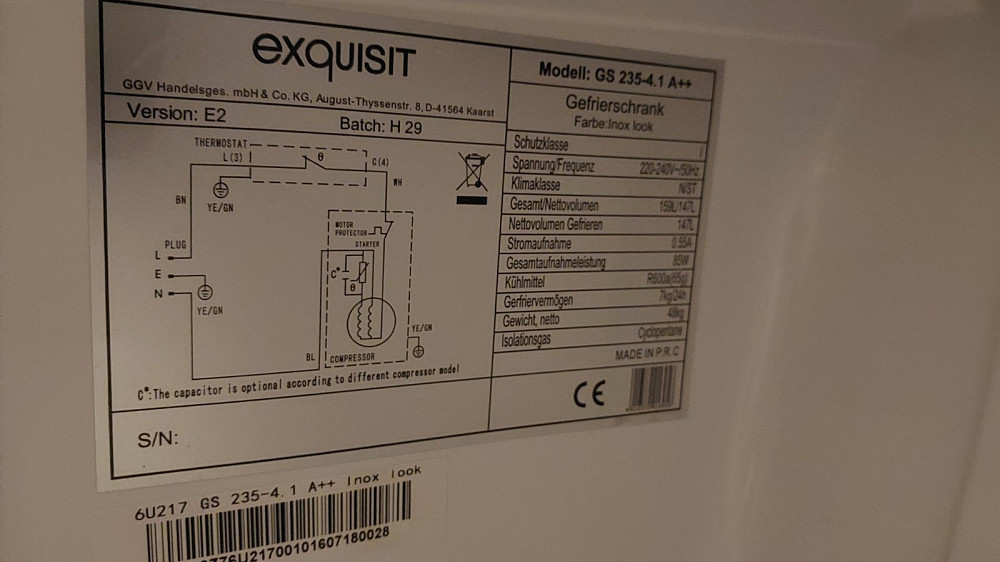 Морозильна камера Exquisit GS235-4.1 A++ (товар вживаний) Луцьк - фото 6