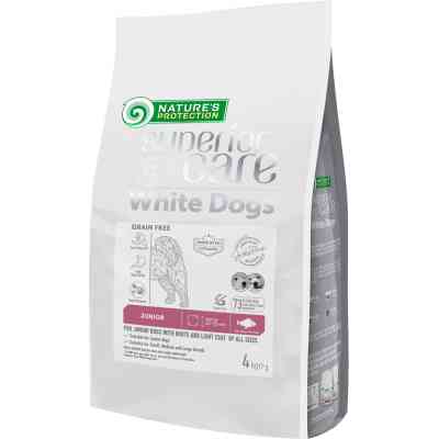 Сухой корм для собак Nature's Protection Superior Care White Dogs Grain Free White Fish Junior All Sizes 4 кг (NPSC47596) Винница