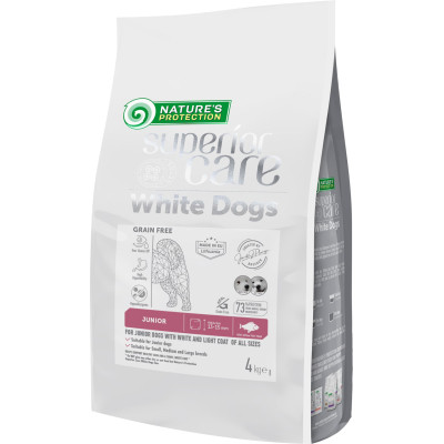 Сухой корм для собак Nature's Protection Superior Care White Dogs Grain Free White Fish Junior All Sizes 4 кг (NPSC47596) Винница - изображение 1