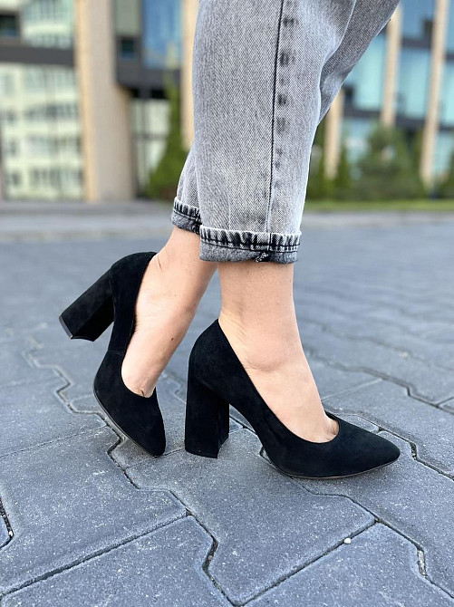 SANTINI Туфлі жіночі SANTINI чорні натуральна замша каблук 10 см 38р.39р.40р. (953571-21) Коломия - фото 8
