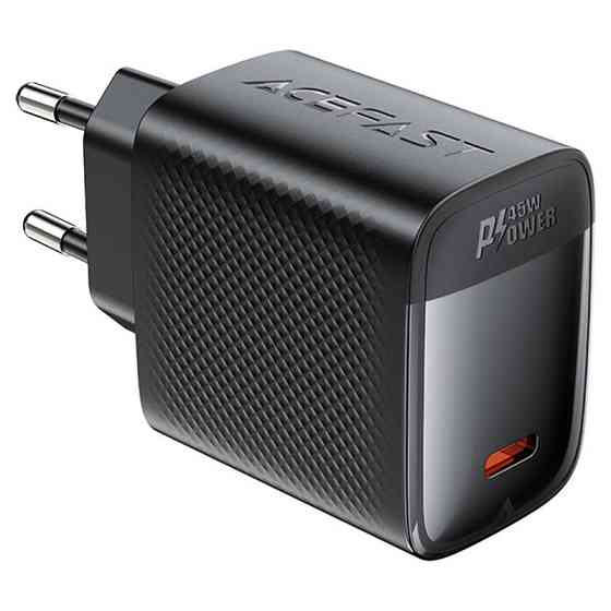 Мережевий зарядний пристрій ACEFAST A112 PD45W GaN single USB-C charger (EU) Black Одеса