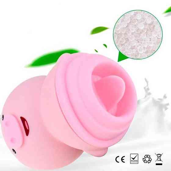 Вибратор-язык для клитора и сосков Свинка - Розовый – Вибраторы Винница