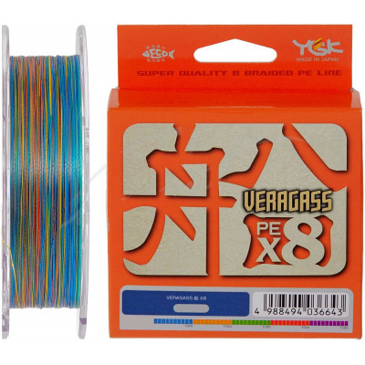 Шнур YGK Veragass Fune X8 150m Multi Color 1.5/0.205mm 30lb/12.5kg (5545.02.64) Винница - изображение 1