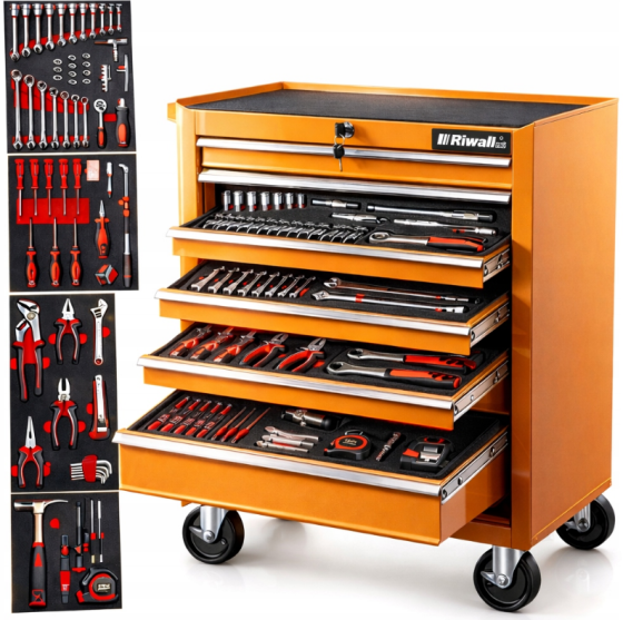 Тележка для инструментов 7 ящиков 188 элемент Riwall (Чехія) Киев