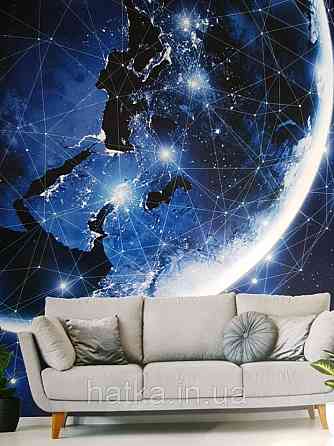 Шпалери вінілові на флізелін космос зірки планети космонавти Київ