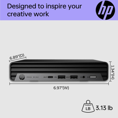 Комп'ютер HP Pro 400 G9 Mini / i3-13100T, 8, 512, WiFi, кл+м, Win11P (884V0EA) Вінниця - фото 7