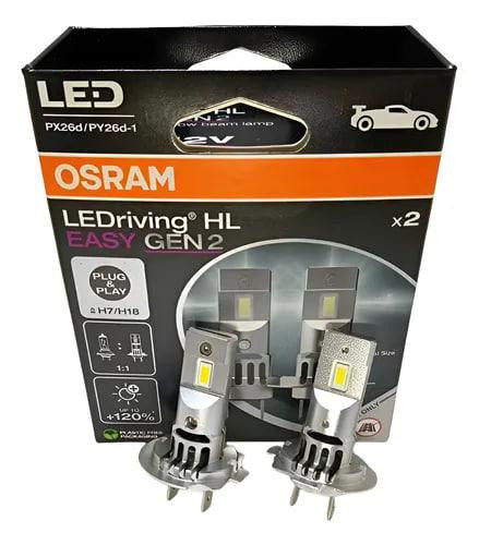 Комплект светодиодных ламп OSRAM 64210DWESY2-2HB H7/H18 LEDriving HL EASY GEN2 +120% 6500K 12V Харьков - изображение 1