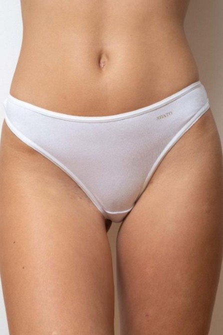 Трусики стринги белые из хлопка (2 шт в уп) Shato BLS 011 S Киев - изображение 1