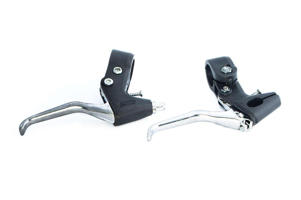 Ручки керма велосипедні (гальмові) (пара, хром) сині (mod:5) Мукачево - фото 1