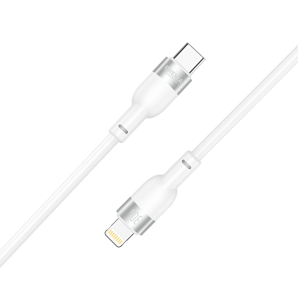Кабель Brevia Type-C to Lightning 30W 1,2м, білий box (52120WCLC1) Львів - фото 2