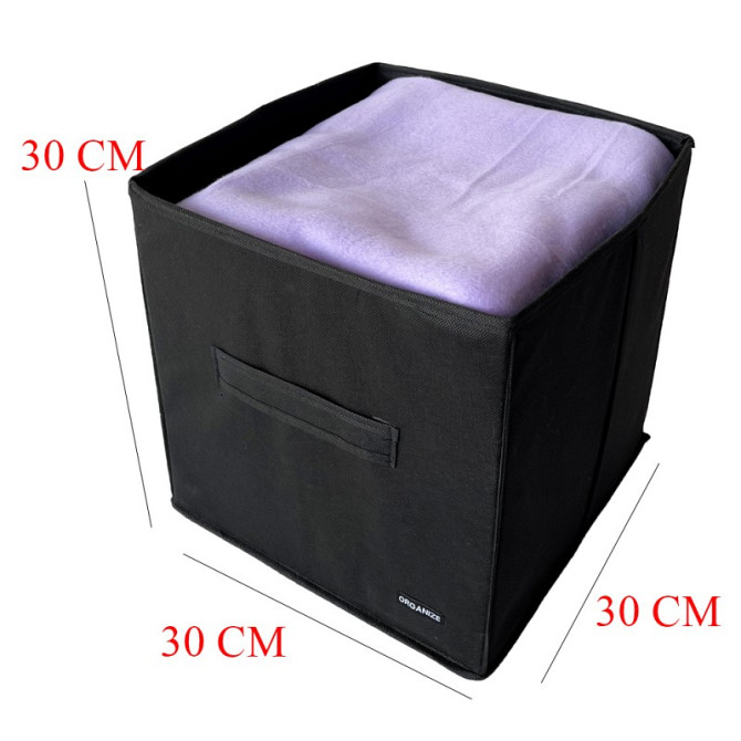 Универсальный короб для хранения вещей 30х30х30см HY-30-black (Черный) Сумы - изображение 3