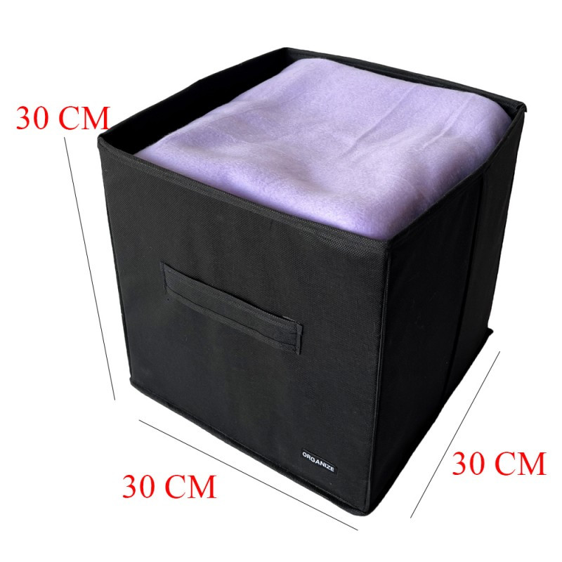 Універсальний короб для зберігання речей 30х30х30см HY-30-black (Чорний) Суми - фото 3