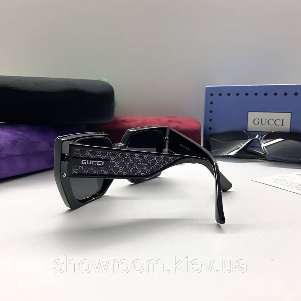 Жіночі сонцезахисні окуляри GG (29160) black Київ - фото 5