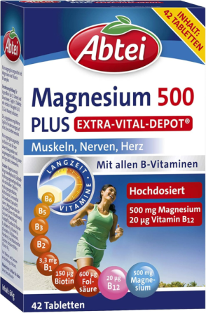 Магний 500 Abtei Magnesium 500 Plus Vital Depot, 42 таблетки Львов