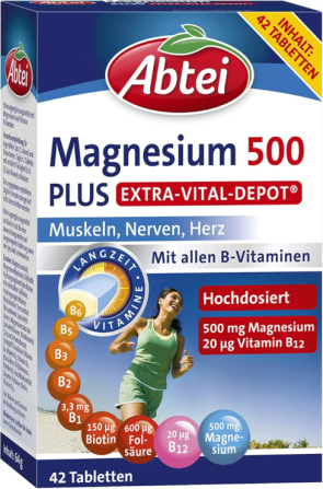 Магній 500 Abtei Magnesium 500 Plus Vital Depot, 42 таблетки Львів - фото 1