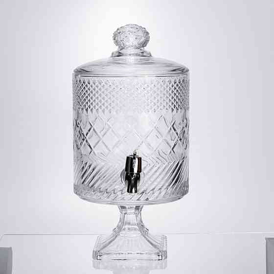 Скляна лимонадниця з краном на підставці 4.5 л Київ