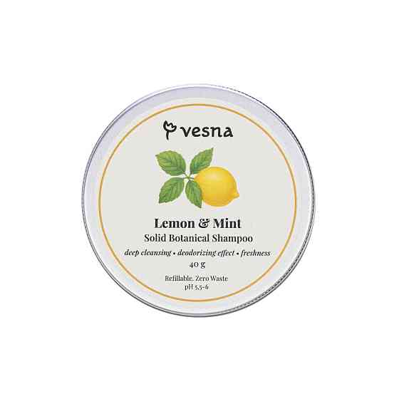 Твердий шампунь Лимон та М’ята Vesna 80 г Київ