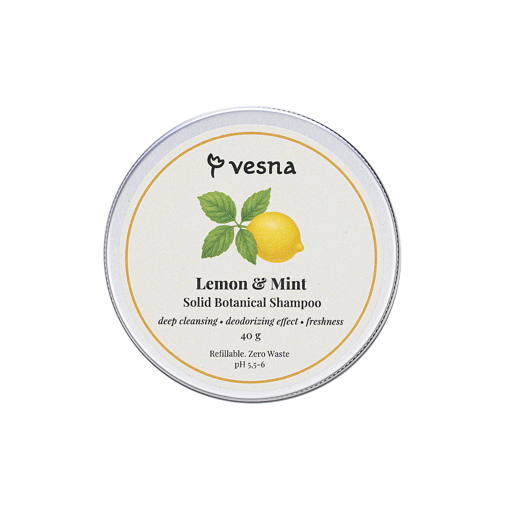 Твердий шампунь Лимон та М’ята Vesna 80 г Київ - фото 1