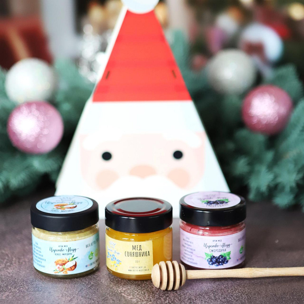 Дерев'яний подарунковий бокс №3 Царство Меду на Новий Рік. Одеса - фото 2