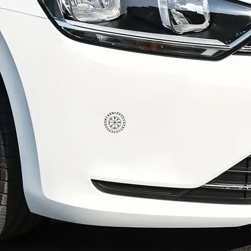 Наклейка Вегвизир руны – скандинавский оберег, черная виниловая самоклеящаяся наклейка. Киев - изображение 2