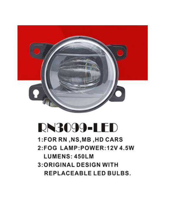 Фари протитуманні Renault/Honda/Nissan/Mitsubishi/Suzuki/RN-3099-LED-12V4.5W450Lm/ел.проводка Вінниця - фото 1