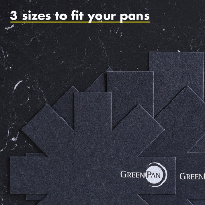 Захист для зберігання сковорідок GreenPan 3 шт, чорний (CC002582-001) Вінниця - фото 7