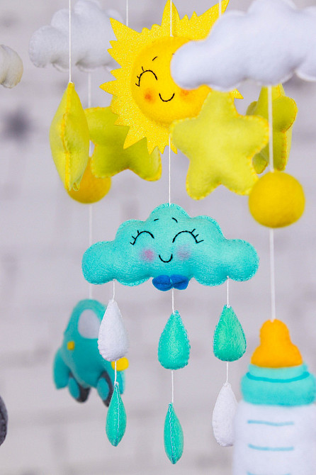 Дитячий мобіль на ліжечко для немовлят WooolyWool «Сонячний день» Київ - фото 6