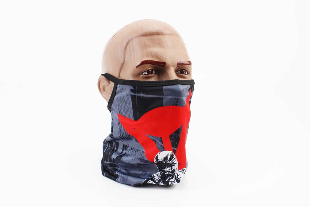 Маска обличчя пилозахисна "MOTOCROSS", з чорним малюнком, GE-80 Київ - фото 1