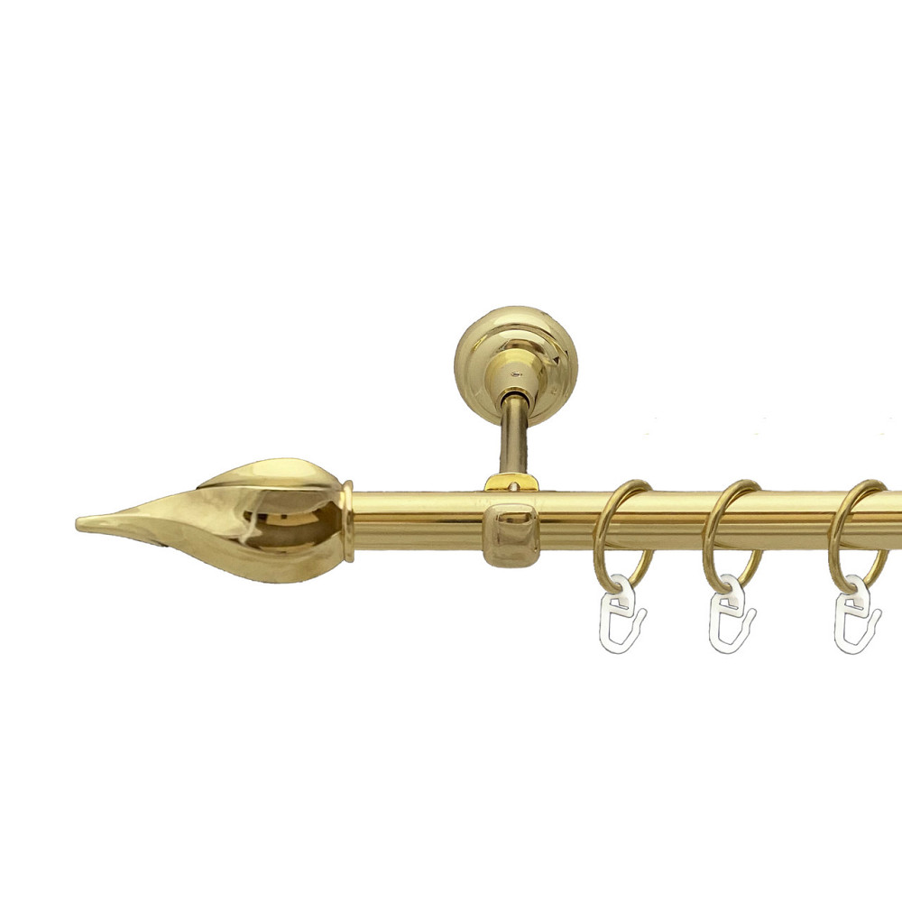 Карниз Orvit Твісто металевий однорядний відкритий Золото 19 мм 160 см (00-00012930) Львов - изображение 1