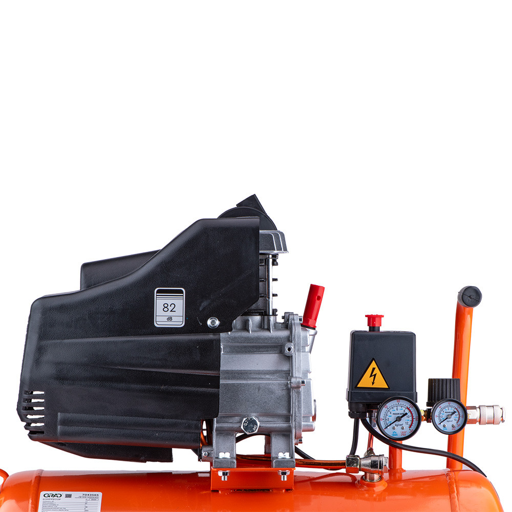 Grad Компрессор одноцилиндровый 1.5кВт 198л/мин 8бар 50л (2 крана) GRAD (7043565) Коломия - фото 14