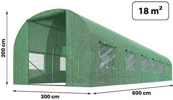 Усиленная садовая теплица парник Plonos 18м2 Green 6х3м (4918-В) Харьков