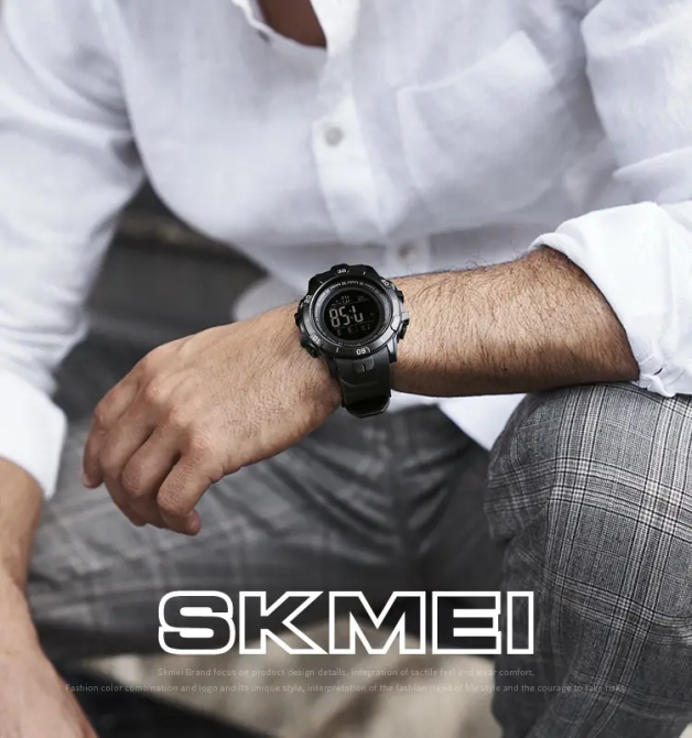 Чоловічий спортивний годинник Skmei 1475 Чорний Вінниця - фото 10