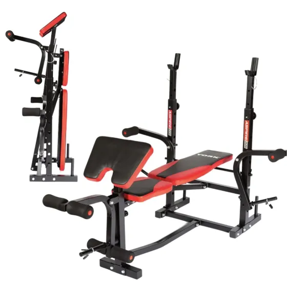Лавка для жиму York Fitness ASPIRE 220 з стійкою для штанги та партою Скотта Київ