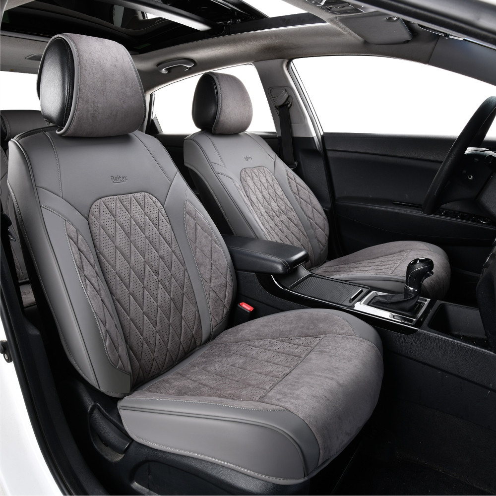 Комплект, 3D чохли для передніх сидінь Beltex Malibu, grey 2шт Львів - фото 2