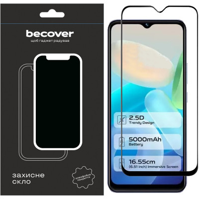 Стекло защитное BeCover Vivo Y02/Y02A Black (709275) Винница - изображение 1