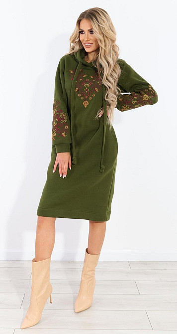 Тепле плаття з вишивкою (50-52) Київ - фото 2