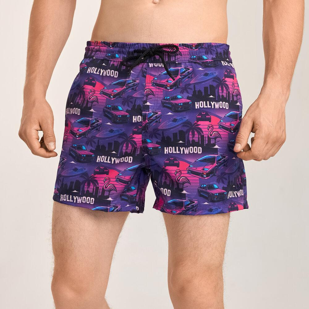 Принтовані чоловічі шорти для плавання Pobedov Pool day Hollywood Київ - фото 4