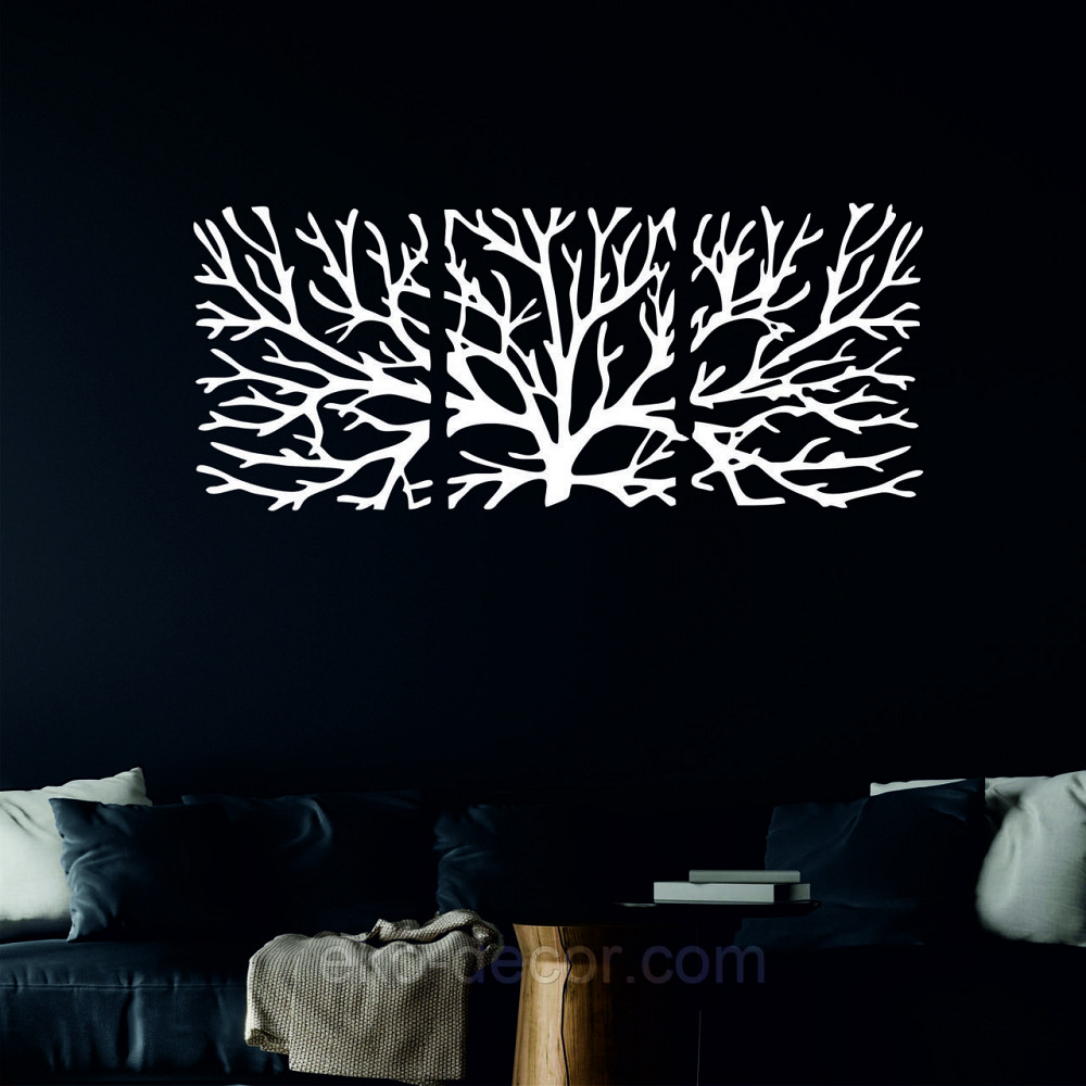 Декоративне настінне Панно «Дерево» Декор на стіну 90*210 см, Білий Київ - фото 2