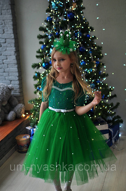Пышное зеленое платье для девочки Елочка, Капуста, Лягушка Кривой Рог - изображение 2