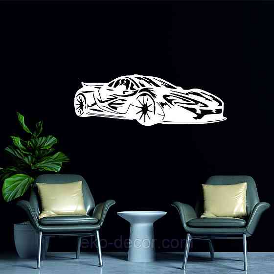 Декоративное настенное Панно «Машина» Декор на стену 110*82 см, Белый Киев