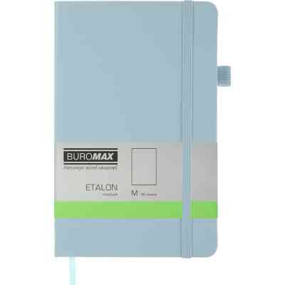 Книга записная Buromax Etalon 125x195 мм 96 листов без линовки обложка из искусственной кожи Голубая (BM.291060-14) Винница