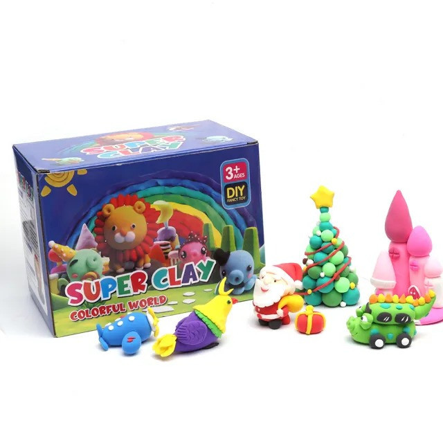 Набір повітряний пластилін м'яка глина, маса для ліплення, різнокольоровий дитячий пластилін 24 шт. в упаковці Кам'янець-Подільський - фото 1