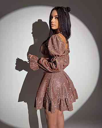 Жіноче святкове блискуче та мерехтливе люрексове плаття з блискітками Моко, 46/48 Одеса