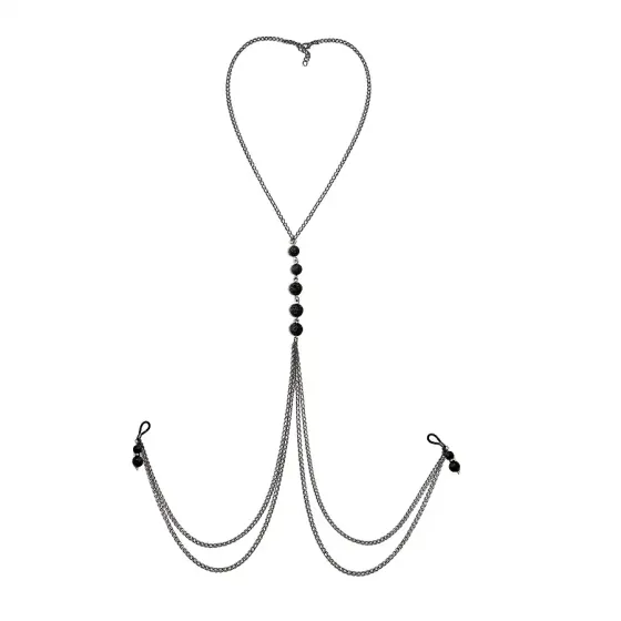 Прикраса на груди з натуральним камінням Art of Sex - Nipple clamps Lava Львів